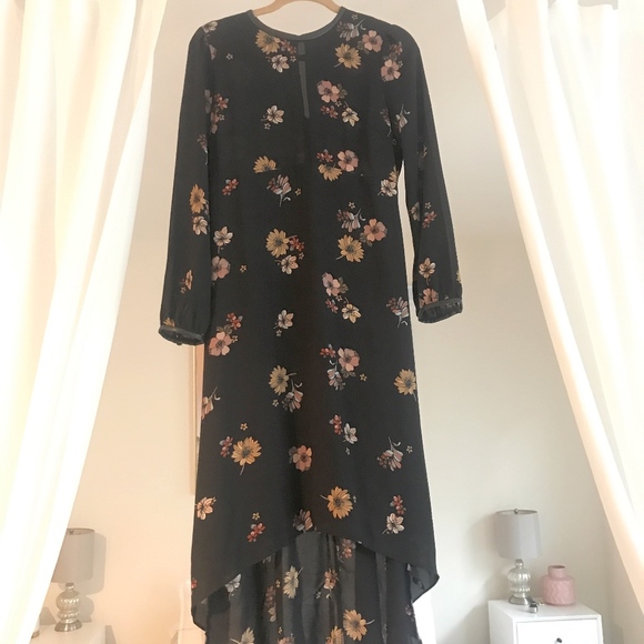 Who What Wear Floral High Low Dress - Picture 1 of 6